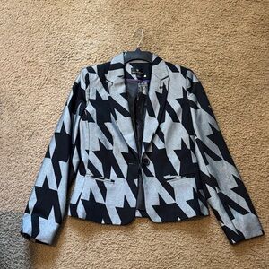 Worthington Black and Silver Patterned Blazer